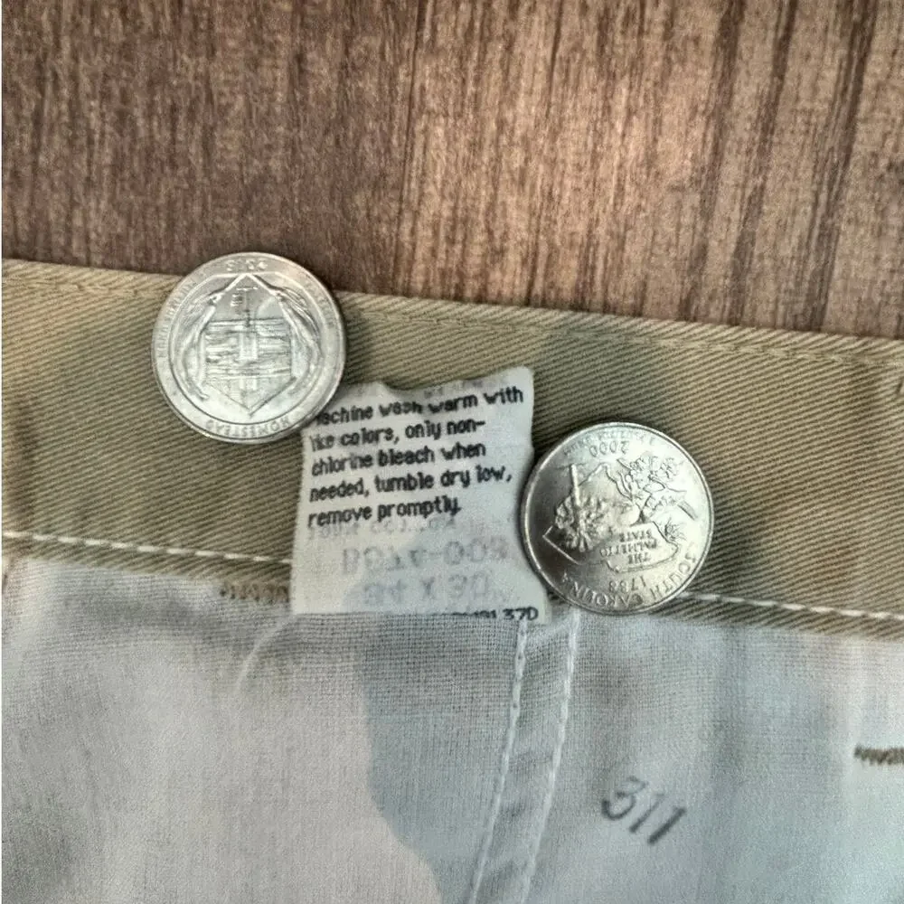 Vintage Timber Creek Wrangler Pleated Chino Pants Mens 34x30 Sage Khaki